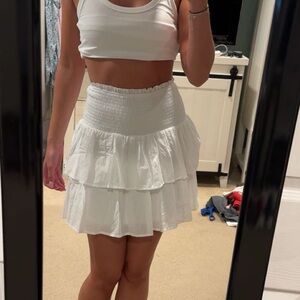 White Tiered Skirt